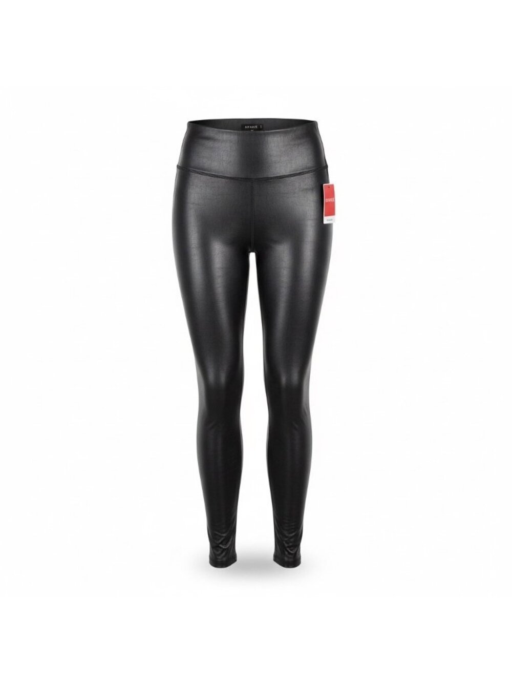 Spanx Women Black Faux Leather Leggings High-Waisted Shapewear Size Large L